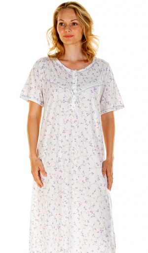 La Marquise Everyday Florals Short Sleeve Long Length Nightdress